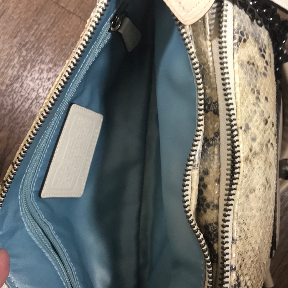 NWT COACH | Embossed Leather Python Shoulder Bag - Picture 7 of 8
